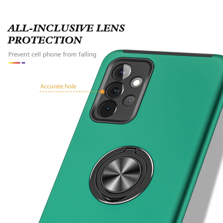 For Samsung Galaxy A72 PC + TPU Shockproof Magnetic Protective Case with Invisible Ring Holder