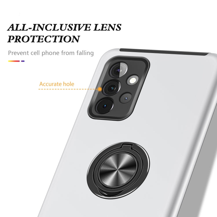 For Samsung Galaxy A72 PC + TPU Shockproof Magnetic Protective Case with Invisible Ring Holder