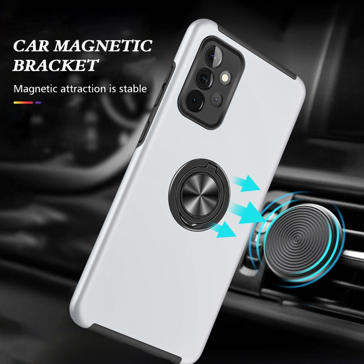 For Samsung Galaxy A72 PC + TPU Shockproof Magnetic Protective Case with Invisible Ring Holder