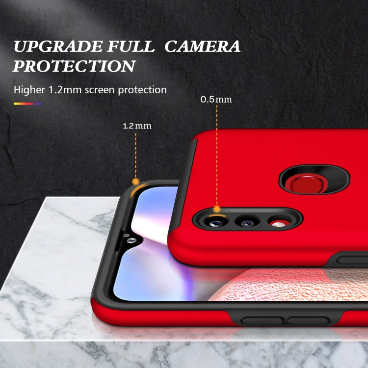 For Samsung Galaxy A10s PC + TPU Shockproof Magnetic Protective Case with Invisible Ring Holder