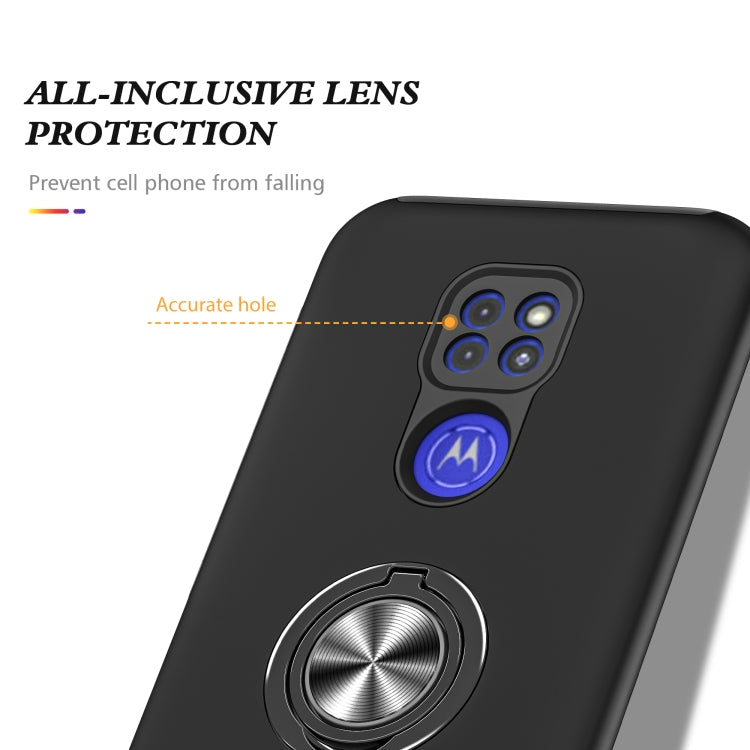 For Motorola Moto G9 / G9 Play PC + TPU Shockproof Magnetic Protective Case with Invisible Ring Holder