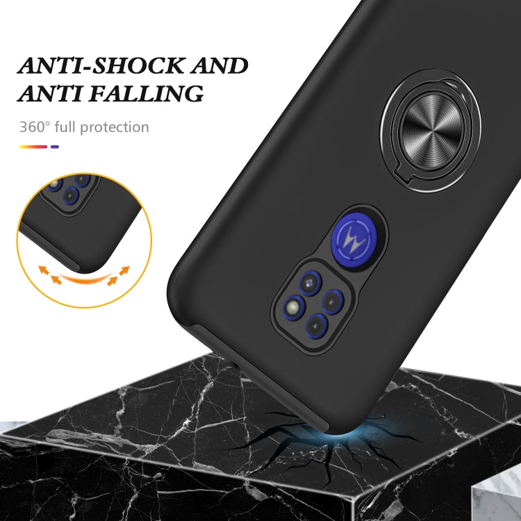 For Motorola Moto G9 / G9 Play PC + TPU Shockproof Magnetic Protective Case with Invisible Ring Holder