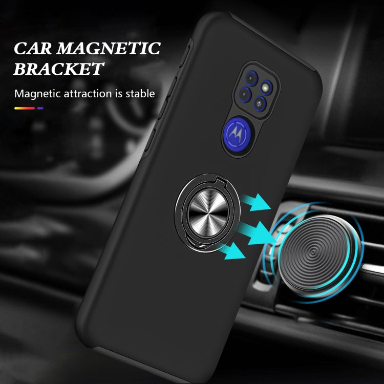 For Motorola Moto G9 / G9 Play PC + TPU Shockproof Magnetic Protective Case with Invisible Ring Holder