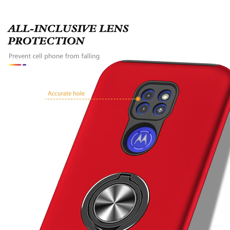 For Motorola Moto G9 / G9 Play PC + TPU Shockproof Magnetic Protective Case with Invisible Ring Holder