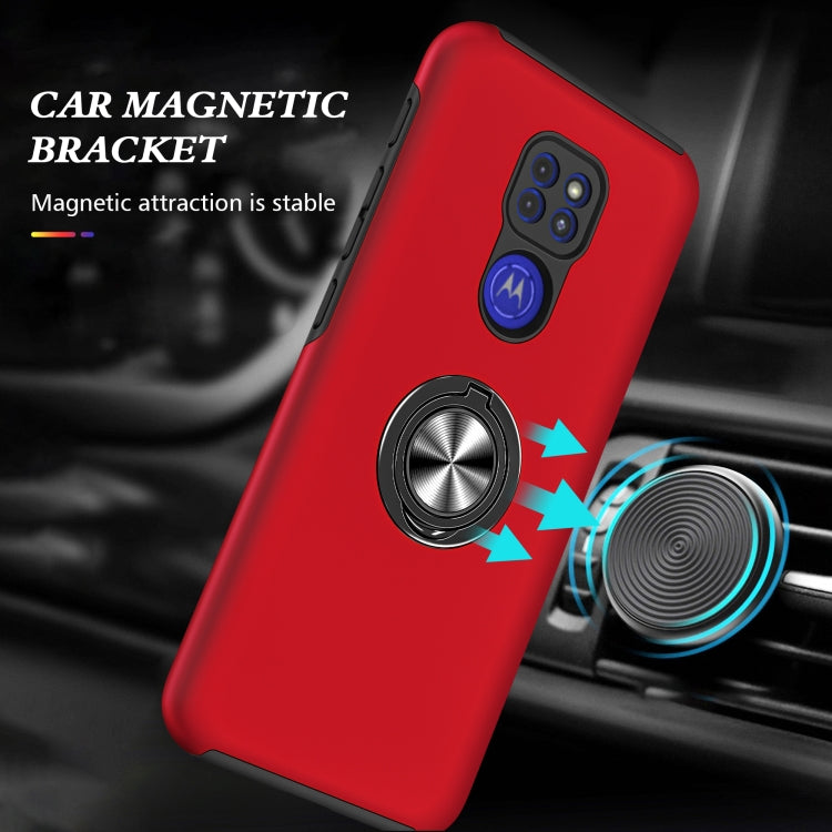 For Motorola Moto G9 / G9 Play PC + TPU Shockproof Magnetic Protective Case with Invisible Ring Holder