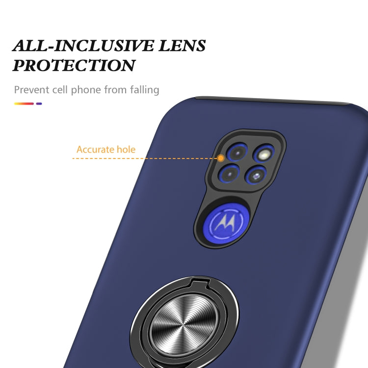 For Motorola Moto G9 / G9 Play PC + TPU Shockproof Magnetic Protective Case with Invisible Ring Holder
