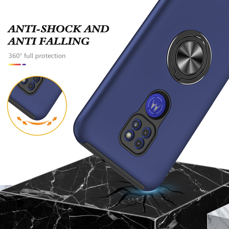 For Motorola Moto G9 / G9 Play PC + TPU Shockproof Magnetic Protective Case with Invisible Ring Holder