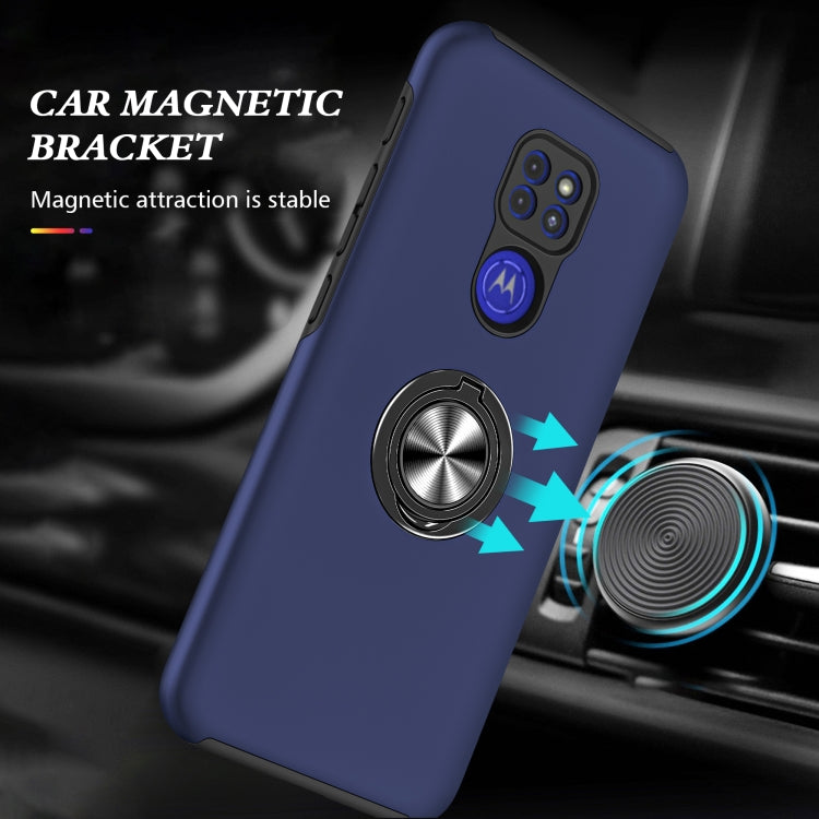 For Motorola Moto G9 / G9 Play PC + TPU Shockproof Magnetic Protective Case with Invisible Ring Holder