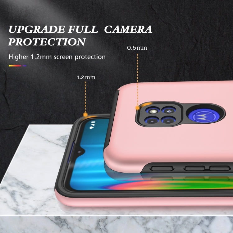 For Motorola Moto G9 / G9 Play PC + TPU Shockproof Magnetic Protective Case with Invisible Ring Holder
