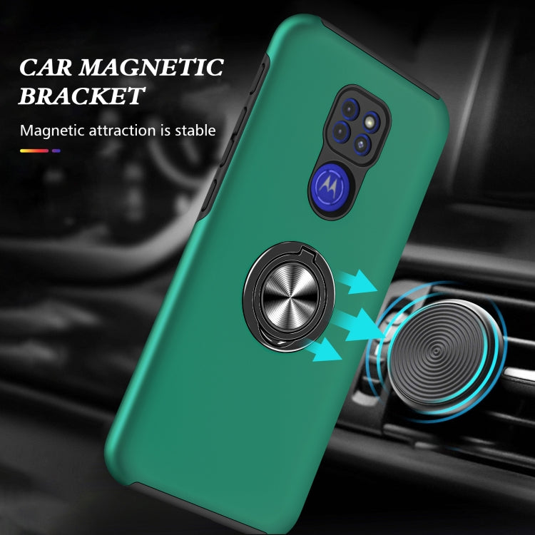 For Motorola Moto G9 / G9 Play PC + TPU Shockproof Magnetic Protective Case with Invisible Ring Holder