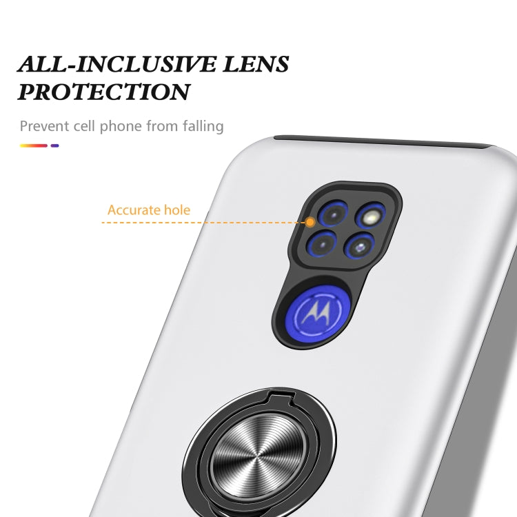 For Motorola Moto G9 / G9 Play PC + TPU Shockproof Magnetic Protective Case with Invisible Ring Holder