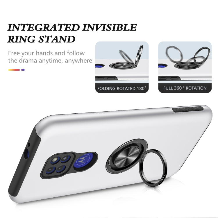 For Motorola Moto G9 / G9 Play PC + TPU Shockproof Magnetic Protective Case with Invisible Ring Holder