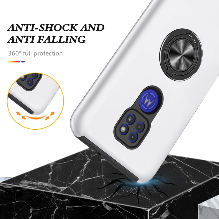 For Motorola Moto G9 / G9 Play PC + TPU Shockproof Magnetic Protective Case with Invisible Ring Holder