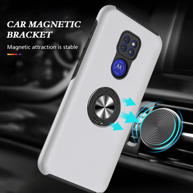 For Motorola Moto G9 / G9 Play PC + TPU Shockproof Magnetic Protective Case with Invisible Ring Holder