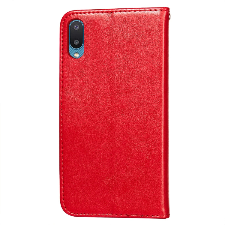 For Samsung Galaxy A02 / M02 (EU) Flower Vine Embossing Pattern Horizontal Flip Leather Case with Card Slot & Holder & Wallet & Lanyard
