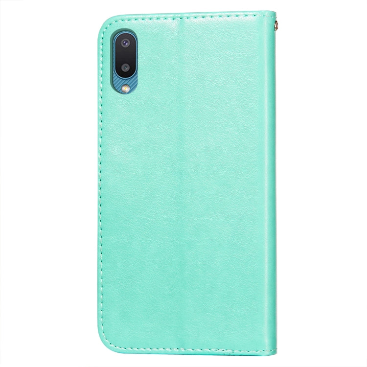 For Samsung Galaxy A02 / M02 (EU) Flower Vine Embossing Pattern Horizontal Flip Leather Case with Card Slot & Holder & Wallet & Lanyard