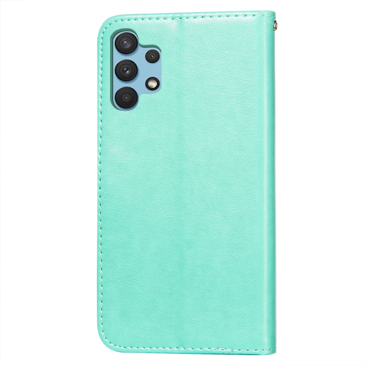 For Samsung Galaxy A32 4G Flower Vine Embossing Pattern Horizontal Flip Leather Case with Card Slot & Holder & Wallet & Lanyard