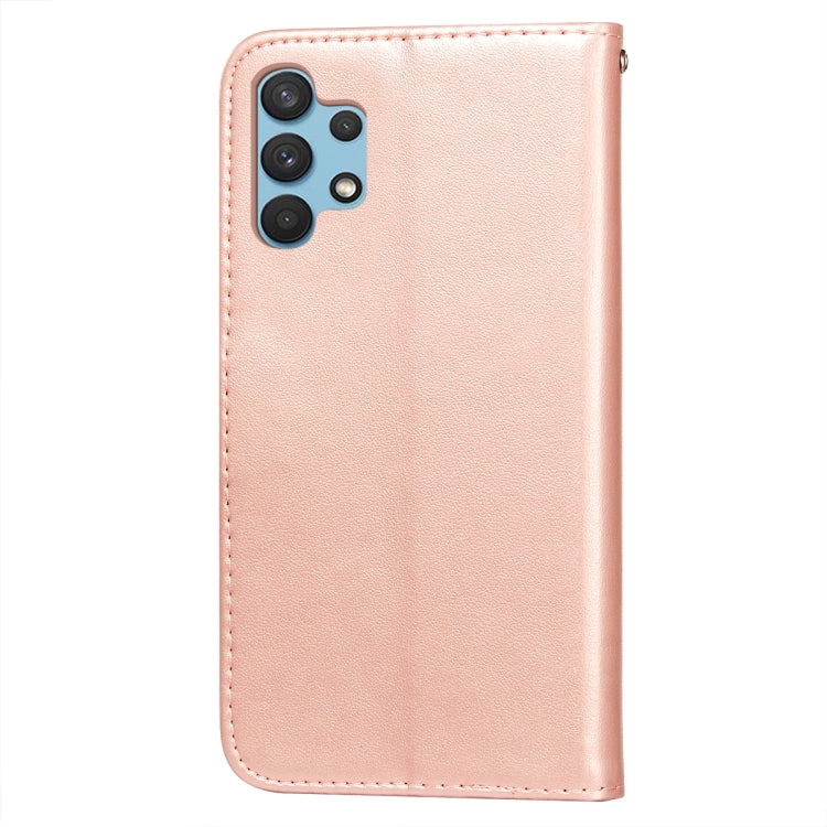 For Samsung Galaxy A32 4G Flower Vine Embossing Pattern Horizontal Flip Leather Case with Card Slot & Holder & Wallet & Lanyard