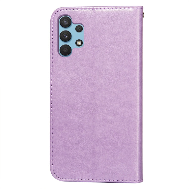 For Samsung Galaxy A32 4G Flower Vine Embossing Pattern Horizontal Flip Leather Case with Card Slot & Holder & Wallet & Lanyard