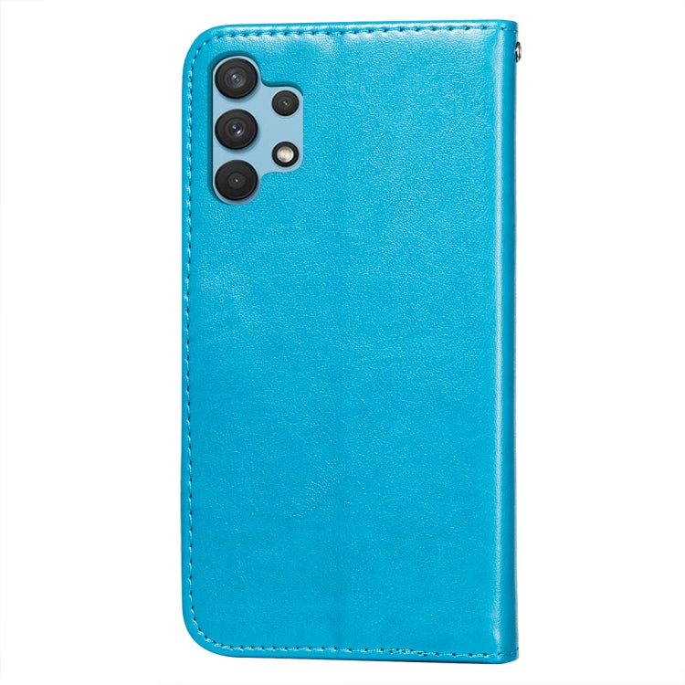 For Samsung Galaxy A32 4G Flower Vine Embossing Pattern Horizontal Flip Leather Case with Card Slot & Holder & Wallet & Lanyard