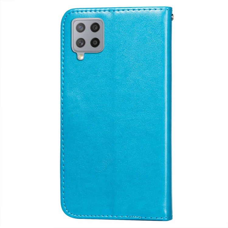 For Samsung Galaxy F62 / M62 Flower Vine Embossing Pattern Horizontal Flip Leather Case with Card Slot & Holder & Wallet & Lanyard