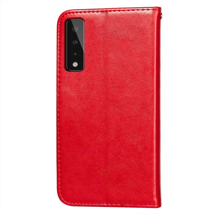 For LG Stylo 7 5G Flower Vine Embossing Pattern Horizontal Flip Leather Case with Card Slot & Holder & Wallet & Lanyard
