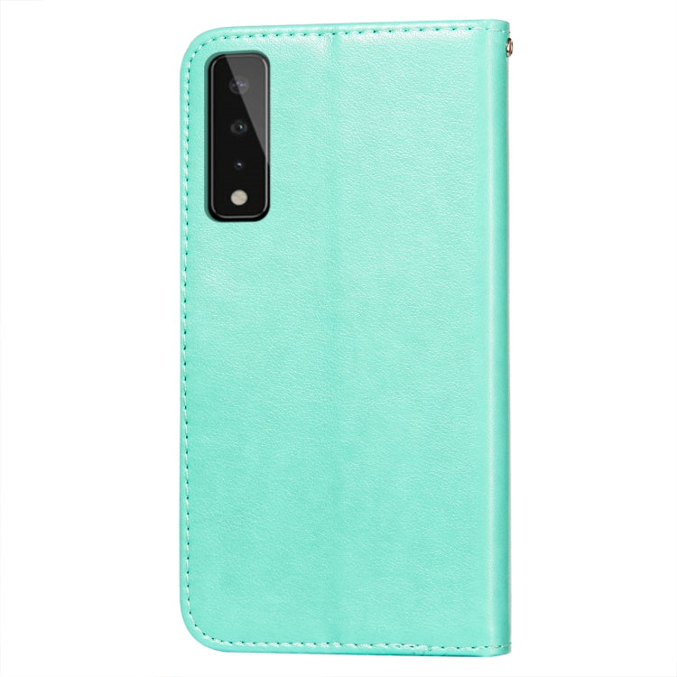 For LG Stylo 7 5G Flower Vine Embossing Pattern Horizontal Flip Leather Case with Card Slot & Holder & Wallet & Lanyard