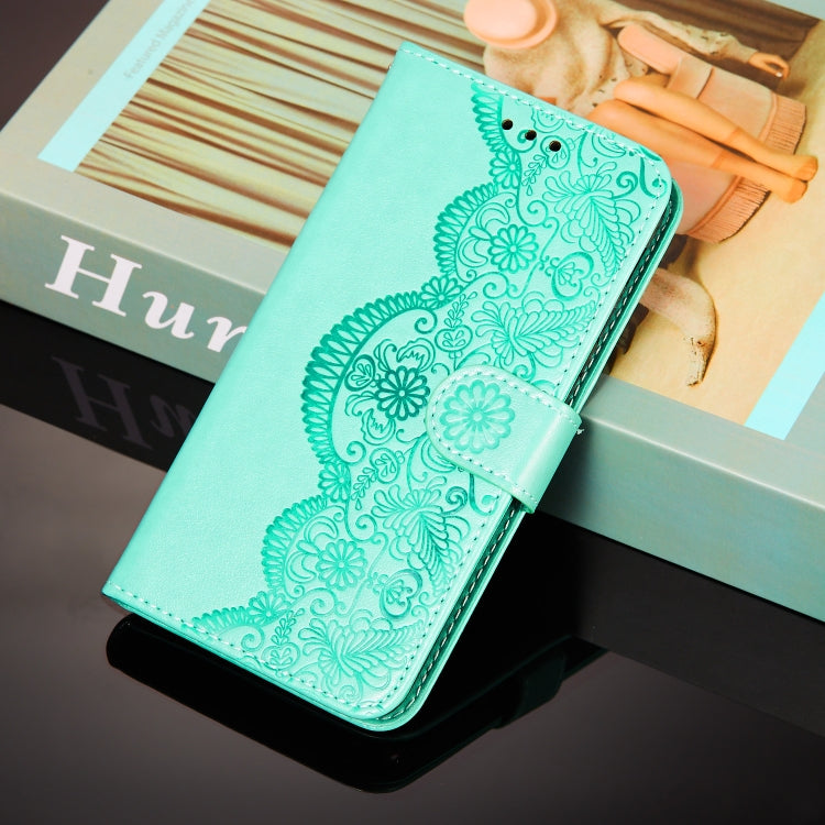 For LG Stylo 7 5G Flower Vine Embossing Pattern Horizontal Flip Leather Case with Card Slot & Holder & Wallet & Lanyard