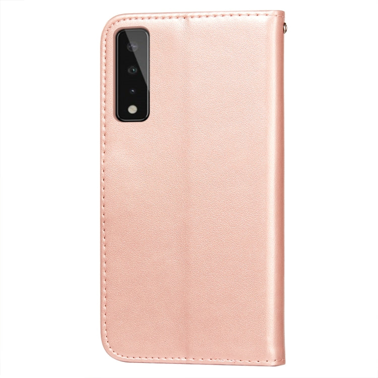 For LG Stylo 7 5G Flower Vine Embossing Pattern Horizontal Flip Leather Case with Card Slot & Holder & Wallet & Lanyard