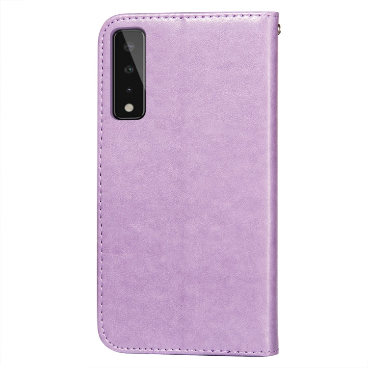 For LG Stylo 7 5G Flower Vine Embossing Pattern Horizontal Flip Leather Case with Card Slot & Holder & Wallet & Lanyard