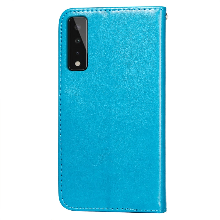 For LG Stylo 7 5G Flower Vine Embossing Pattern Horizontal Flip Leather Case with Card Slot & Holder & Wallet & Lanyard