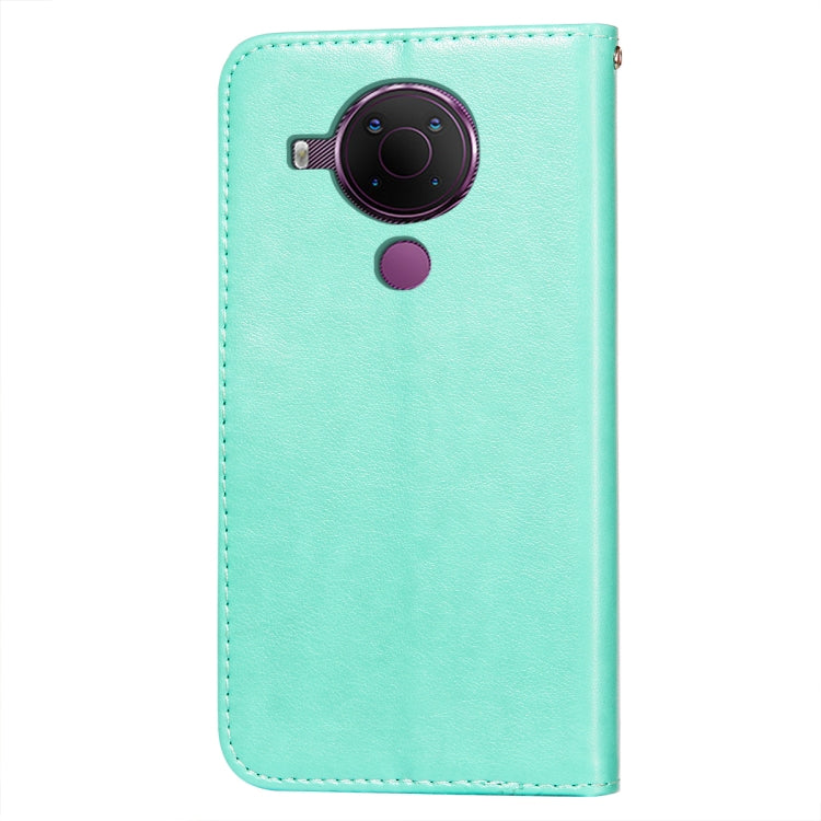 For Nokia 5.4 Flower Vine Embossing Pattern Horizontal Flip Leather Case with Card Slot & Holder & Wallet & Lanyard