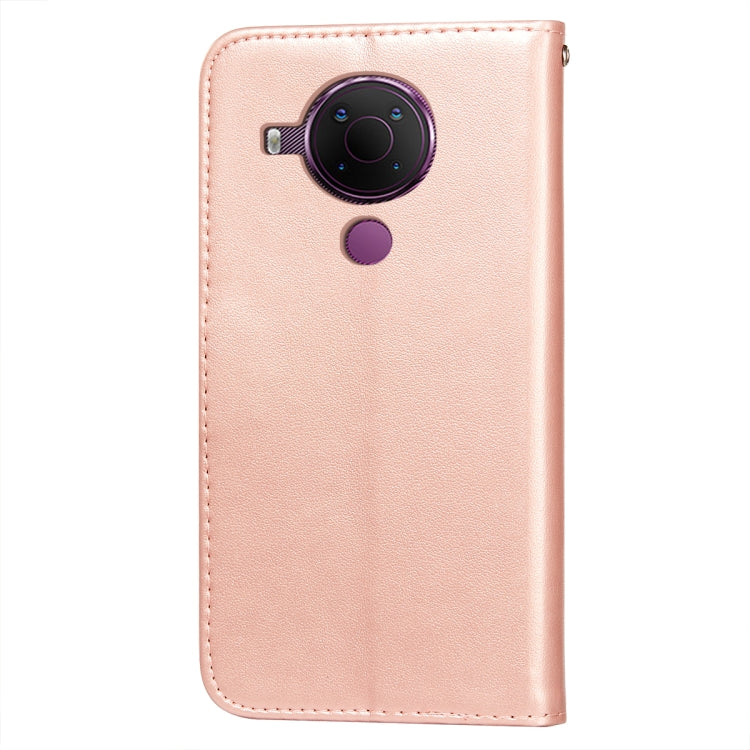 For Nokia 5.4 Flower Vine Embossing Pattern Horizontal Flip Leather Case with Card Slot & Holder & Wallet & Lanyard