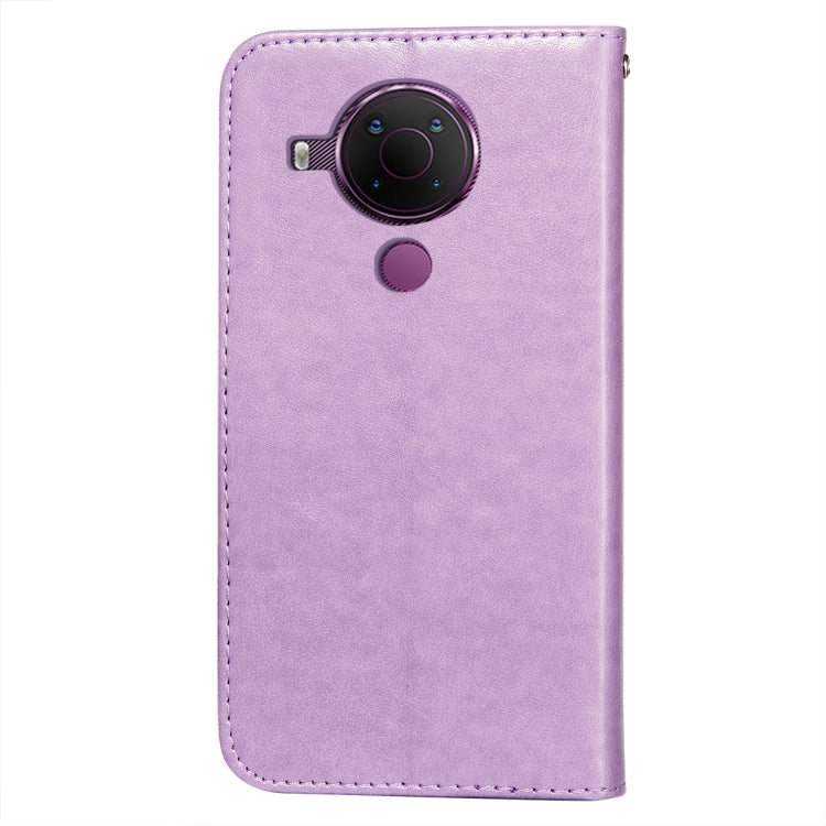 For Nokia 5.4 Flower Vine Embossing Pattern Horizontal Flip Leather Case with Card Slot & Holder & Wallet & Lanyard
