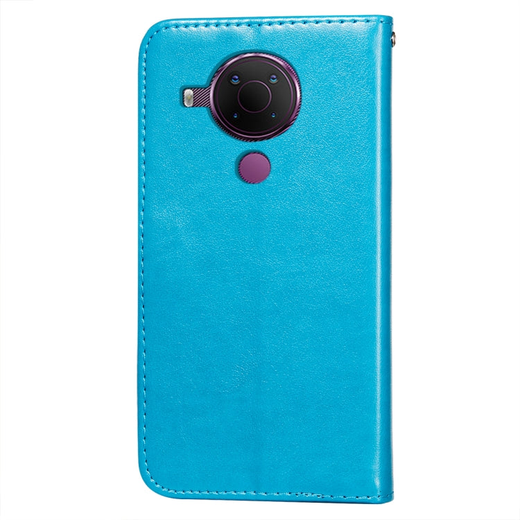 For Nokia 5.4 Flower Vine Embossing Pattern Horizontal Flip Leather Case with Card Slot & Holder & Wallet & Lanyard