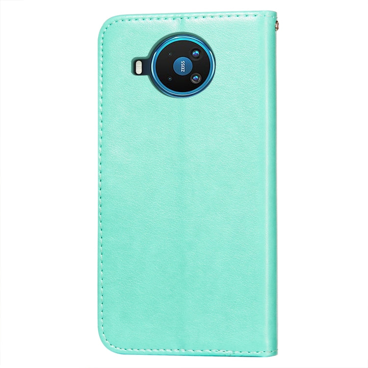 For Nokia 8.3 5G Flower Vine Embossing Pattern Horizontal Flip Leather Case with Card Slot & Holder & Wallet & Lanyard