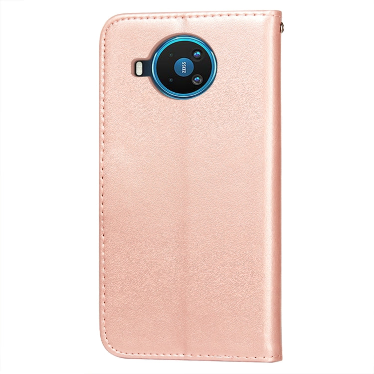 For Nokia 8.3 5G Flower Vine Embossing Pattern Horizontal Flip Leather Case with Card Slot & Holder & Wallet & Lanyard