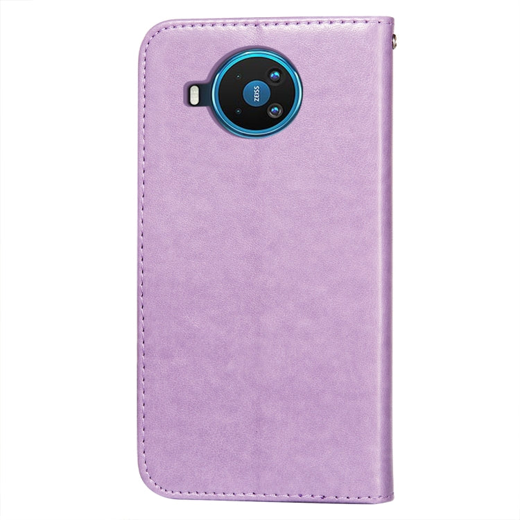 For Nokia 8.3 5G Flower Vine Embossing Pattern Horizontal Flip Leather Case with Card Slot & Holder & Wallet & Lanyard