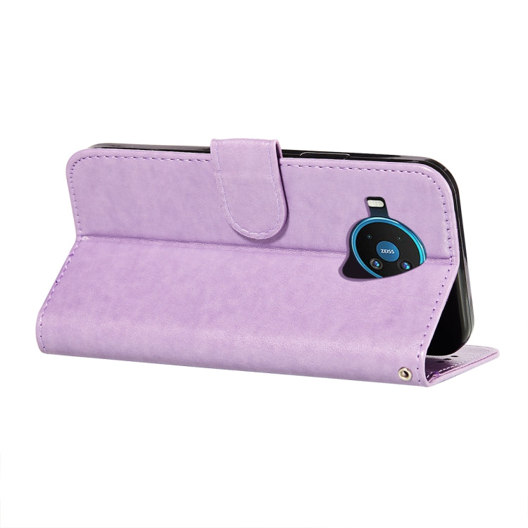 For Nokia 8.3 5G Flower Vine Embossing Pattern Horizontal Flip Leather Case with Card Slot & Holder & Wallet & Lanyard