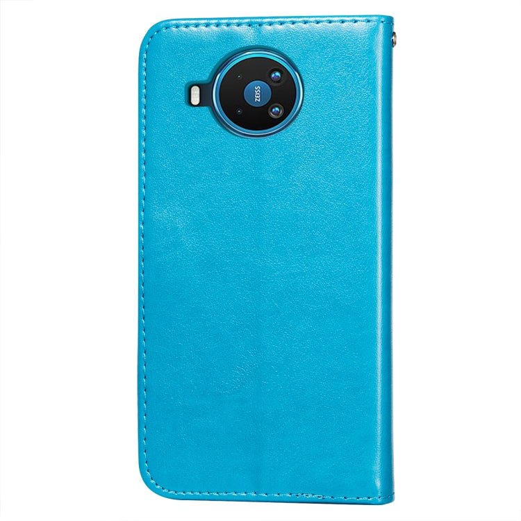 For Nokia 8.3 5G Flower Vine Embossing Pattern Horizontal Flip Leather Case with Card Slot & Holder & Wallet & Lanyard