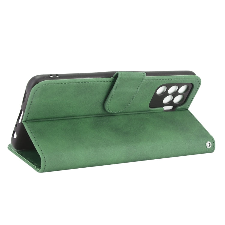 For Oppo Reno5 F Solid Color Skin Feel Magnetic Buckle Horizontal Flip Calf Texture PU Leather Case with Holder & Card Slots & Wallet