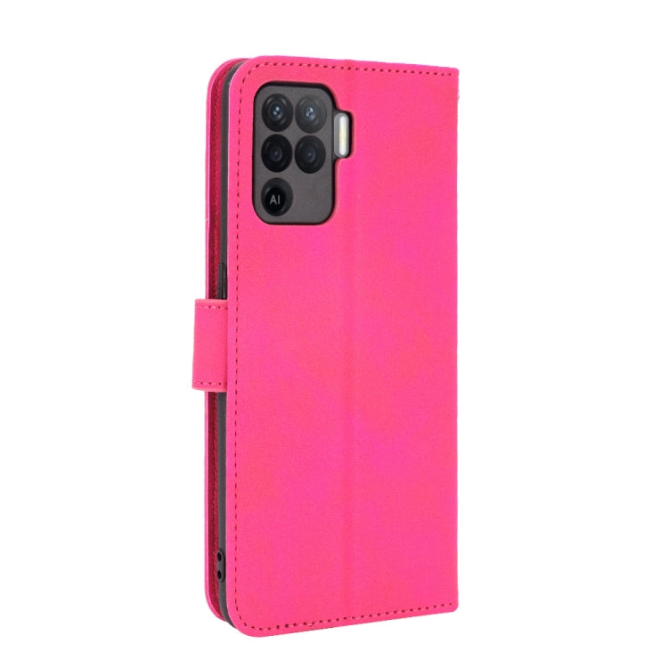 For Oppo Reno5 F Solid Color Skin Feel Magnetic Buckle Horizontal Flip Calf Texture PU Leather Case with Holder & Card Slots & Wallet