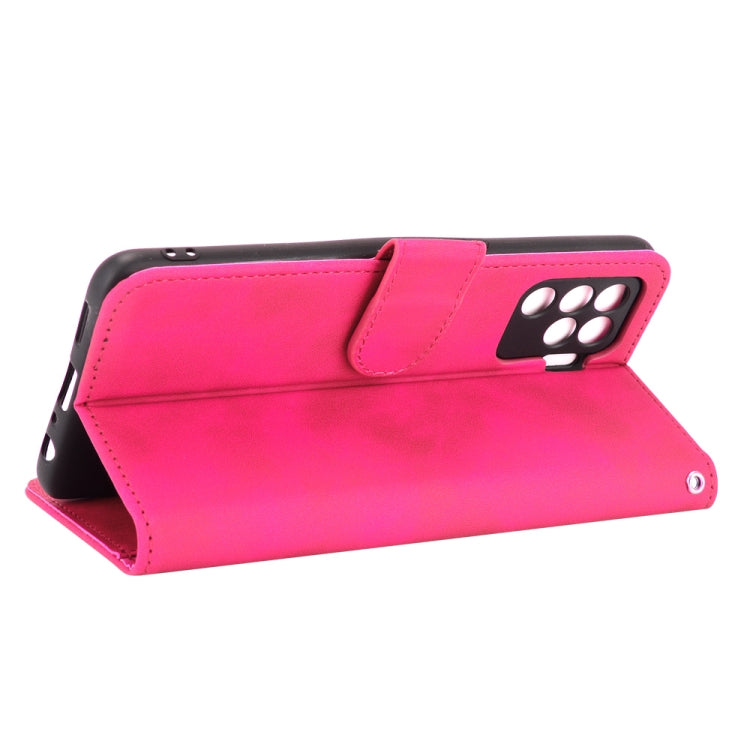 For Oppo Reno5 F Solid Color Skin Feel Magnetic Buckle Horizontal Flip Calf Texture PU Leather Case with Holder & Card Slots & Wallet