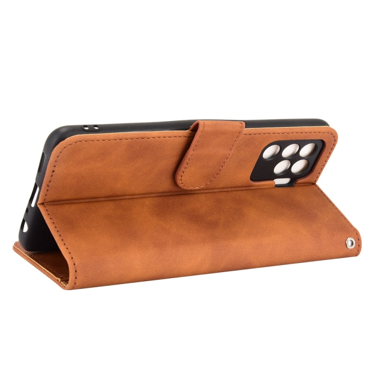 For Oppo Reno5 F Solid Color Skin Feel Magnetic Buckle Horizontal Flip Calf Texture PU Leather Case with Holder & Card Slots & Wallet