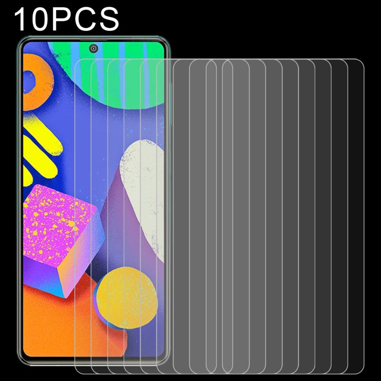 For Samsung Galaxy F62 10 PCS 0.26mm 9H 2.5D Tempered Glass Film