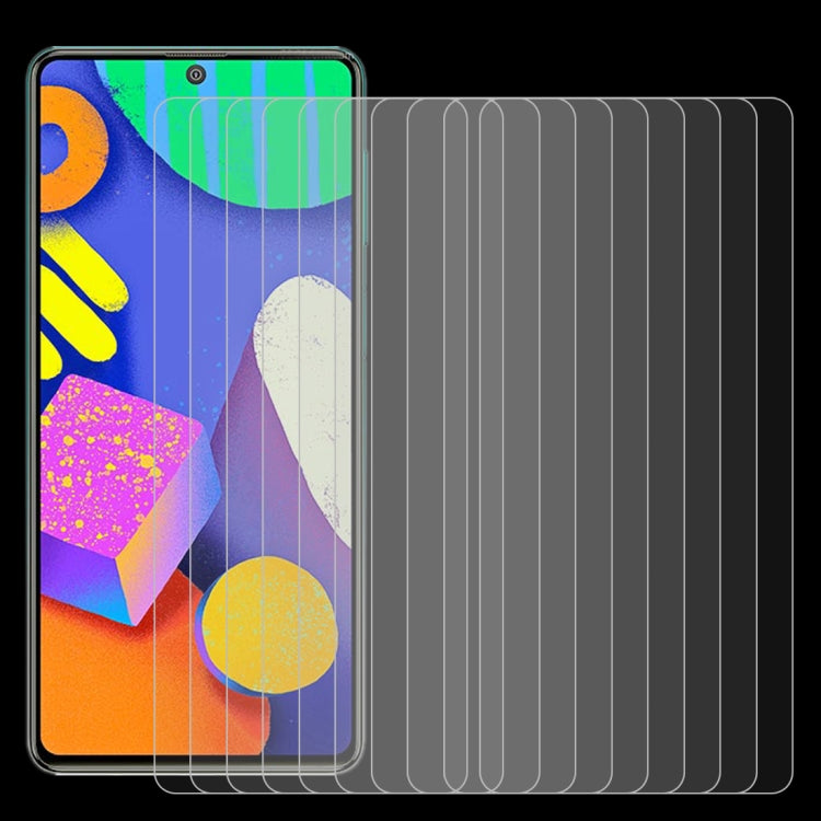 For Samsung Galaxy F62 10 PCS 0.26mm 9H 2.5D Tempered Glass Film