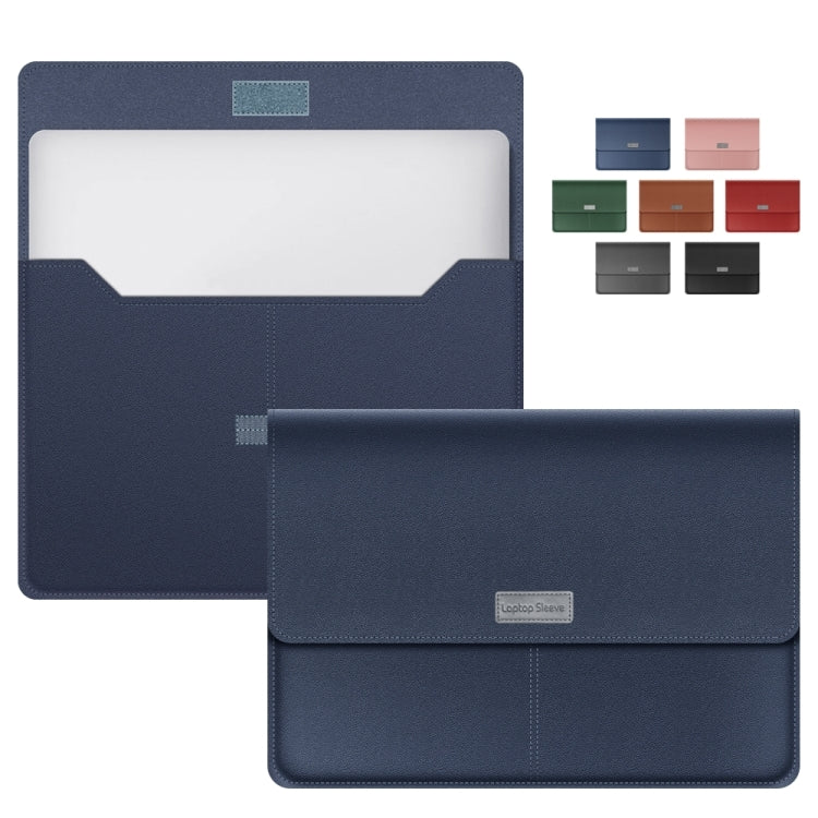 Litchi Pattern PU Leather Waterproof Ultra-thin Protection Liner Bag Briefcase Laptop Carrying Bag for 15 inch Laptops