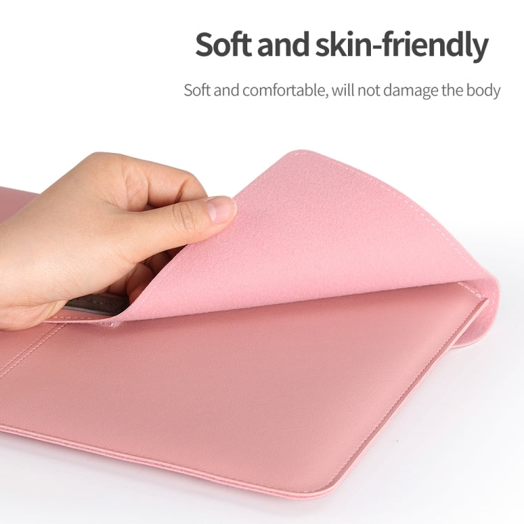 Litchi Pattern PU Leather Waterproof Ultra-thin Protection Liner Bag Briefcase Laptop Carrying Bag for 15 inch Laptops