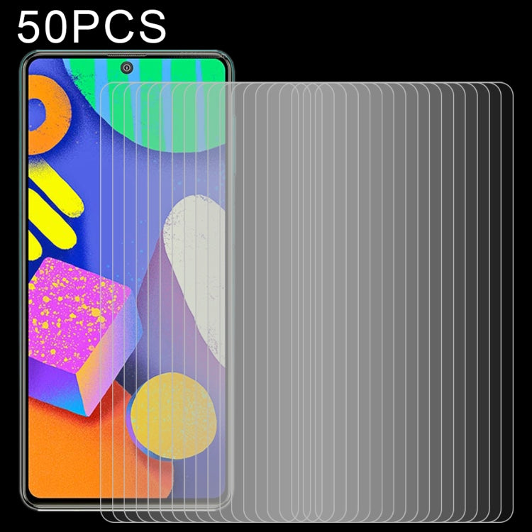For Samsung Galaxy F62 50 PCS 0.26mm 9H 2.5D Tempered Glass Film