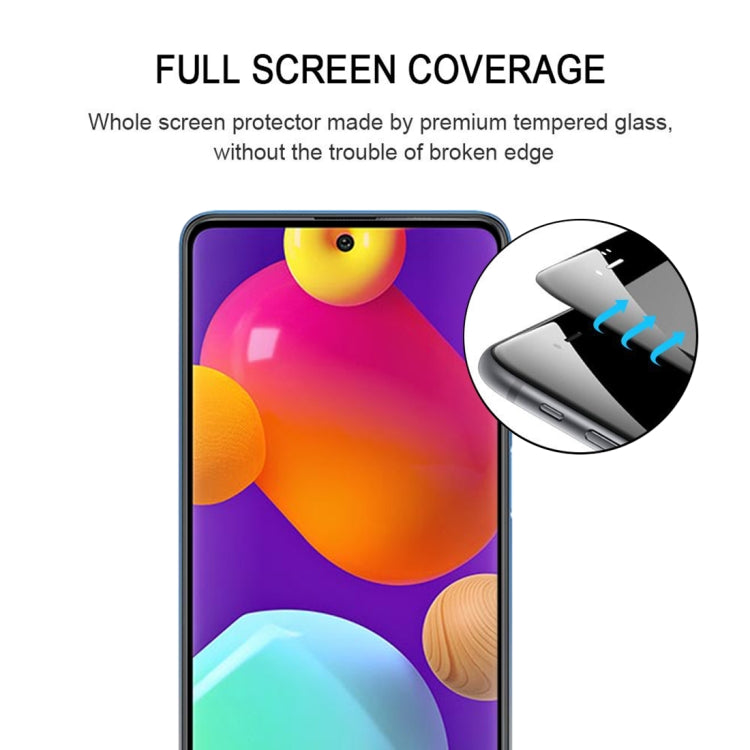 For Samsung Galaxy M62 Full Glue Full Screen Tempered Glass Film